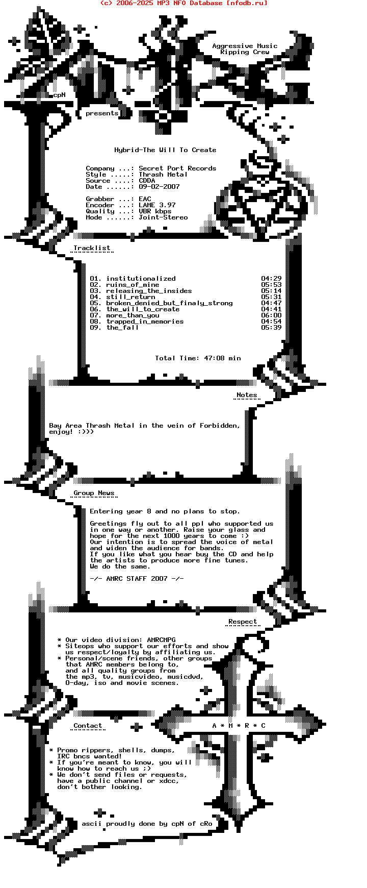 Hybrid-The_Will_To_Create-2007-AMRC
