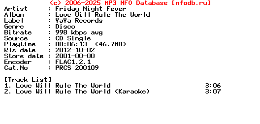 Friday_Night_Fever-Love_Will_Rule_The_World-CDS-2001