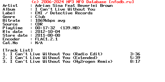 Adrian_Sina_Feat_Beverlei_Brown-I_Cant_Live_Without_You-Promo-CDR-2011