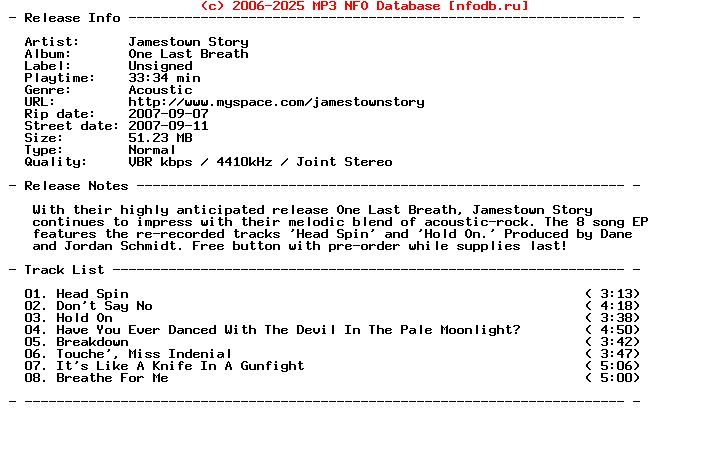 Jamestown_Story-One_Last_Breath-(EP)-2007