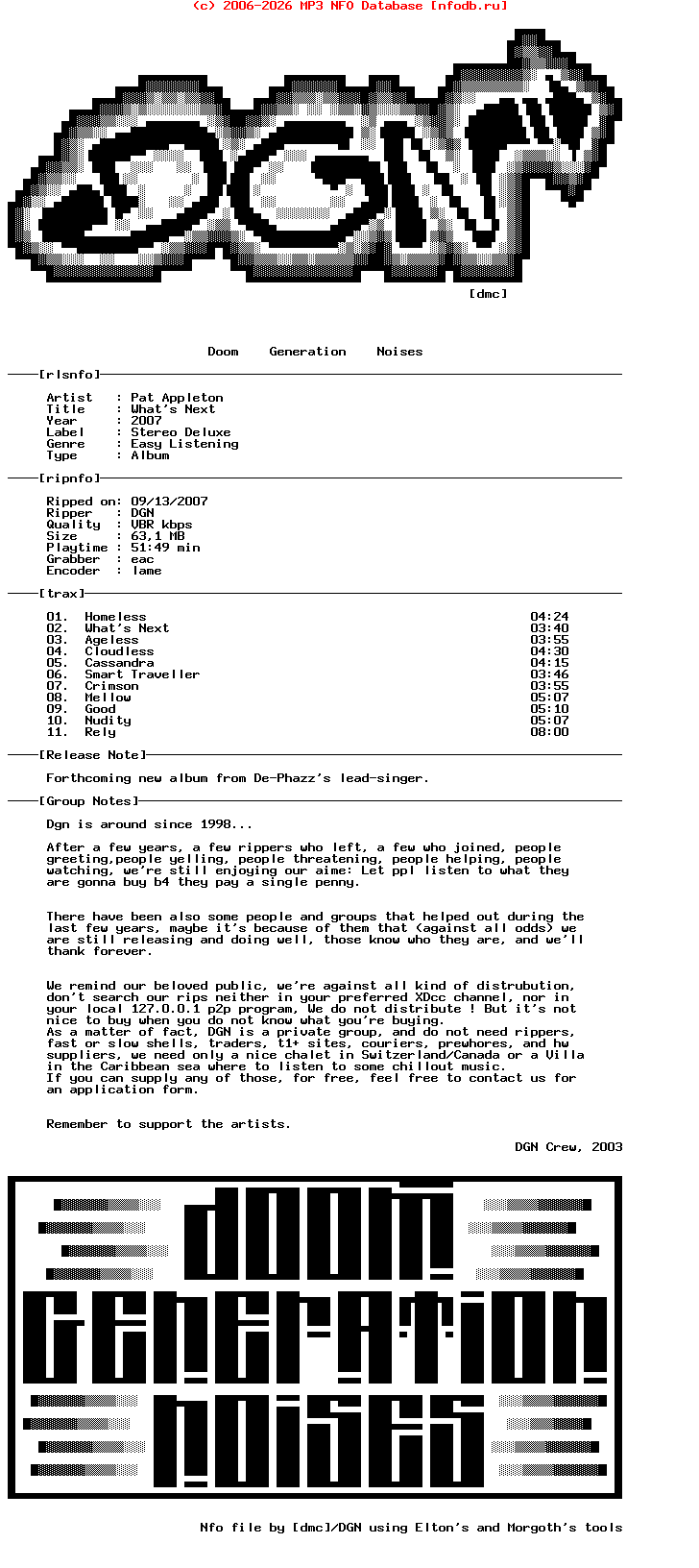 Pat_Appleton-Whats_Next-2007-DGN