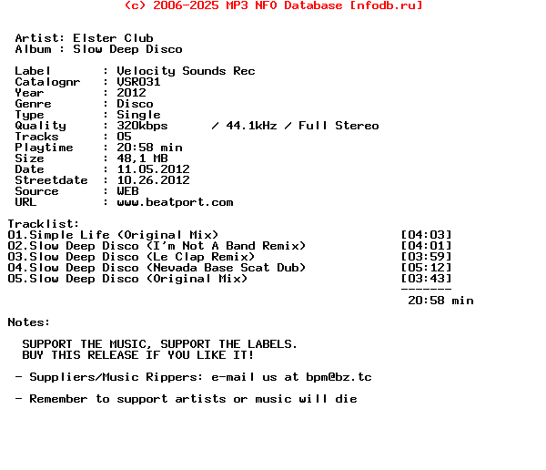 Elster_Club-Slow_Deep_Disco-(VSR031)-WEB-2012