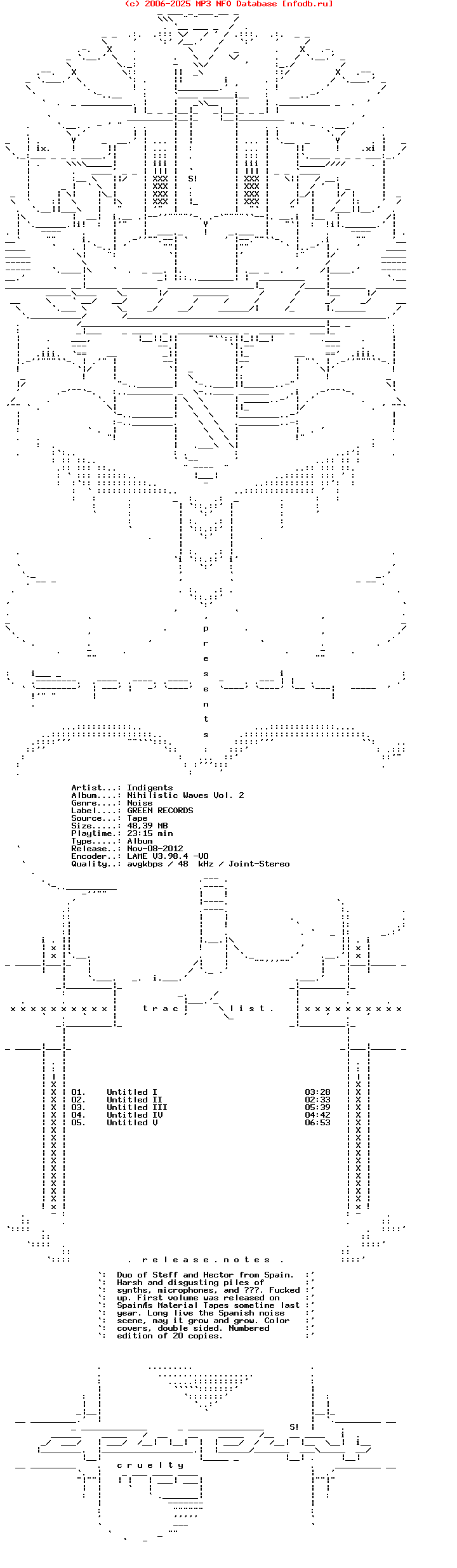 Indigents_-_Nihilistic_Waves_Vol._2-Tape-Green_Records-2011-CRUELTY