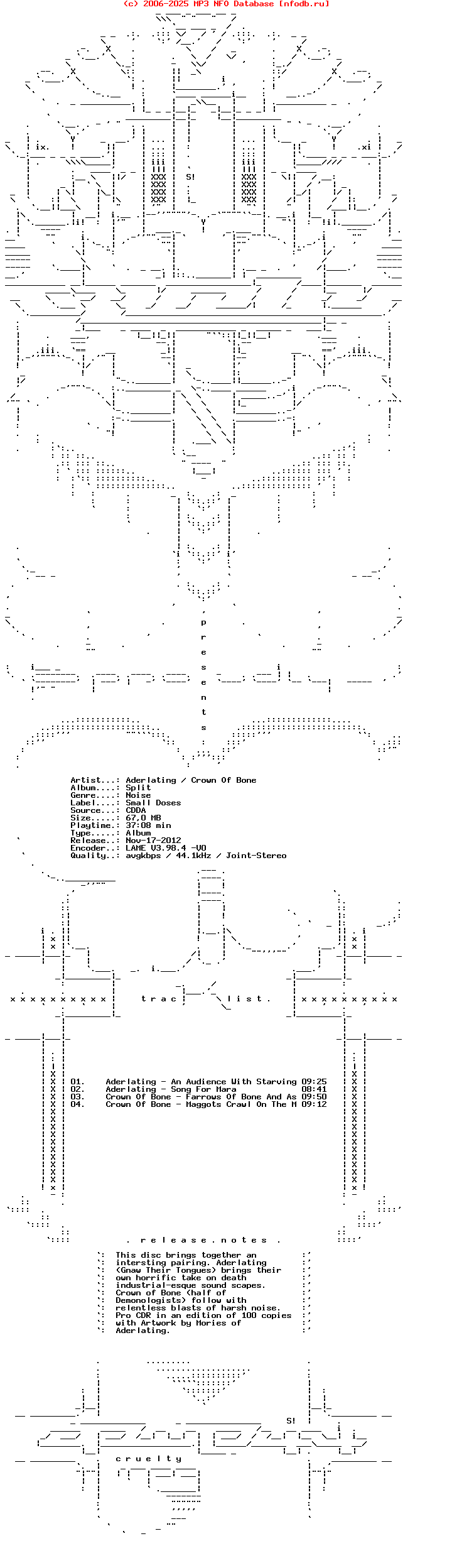 Aderlating_-_Crown_Of_Bone_-_Split-CDR-Small_Doses-2012-CRUELTY