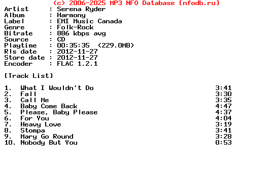 Serena_Ryder-Harmony-CD-FLAC-2012