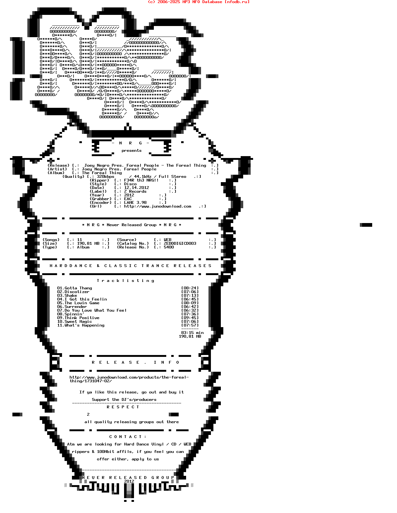 Joey_Negro_Pres._Foreal_People_-_The_Foreal_Thing-(ZEDDDIGICD003)-WEB-2012-NRG