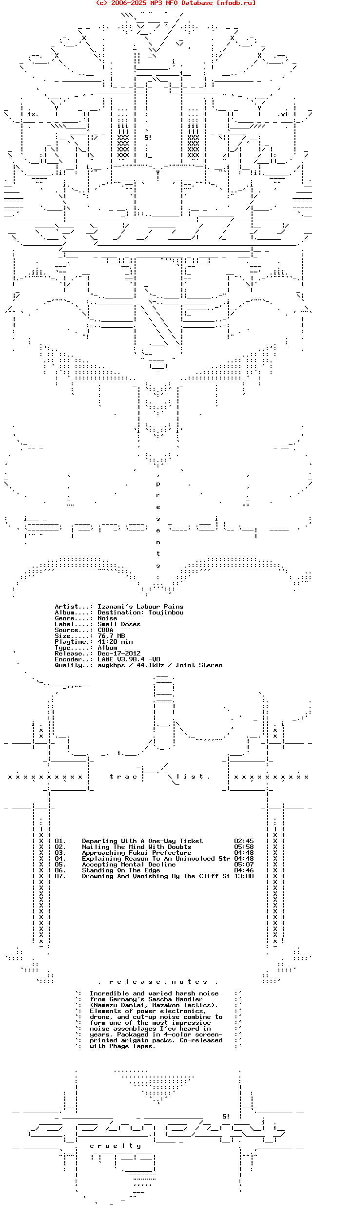 Izanamis_Labour_Pains_-_Destination_Toujinbou-Small_Doses-2011-CRUELTY