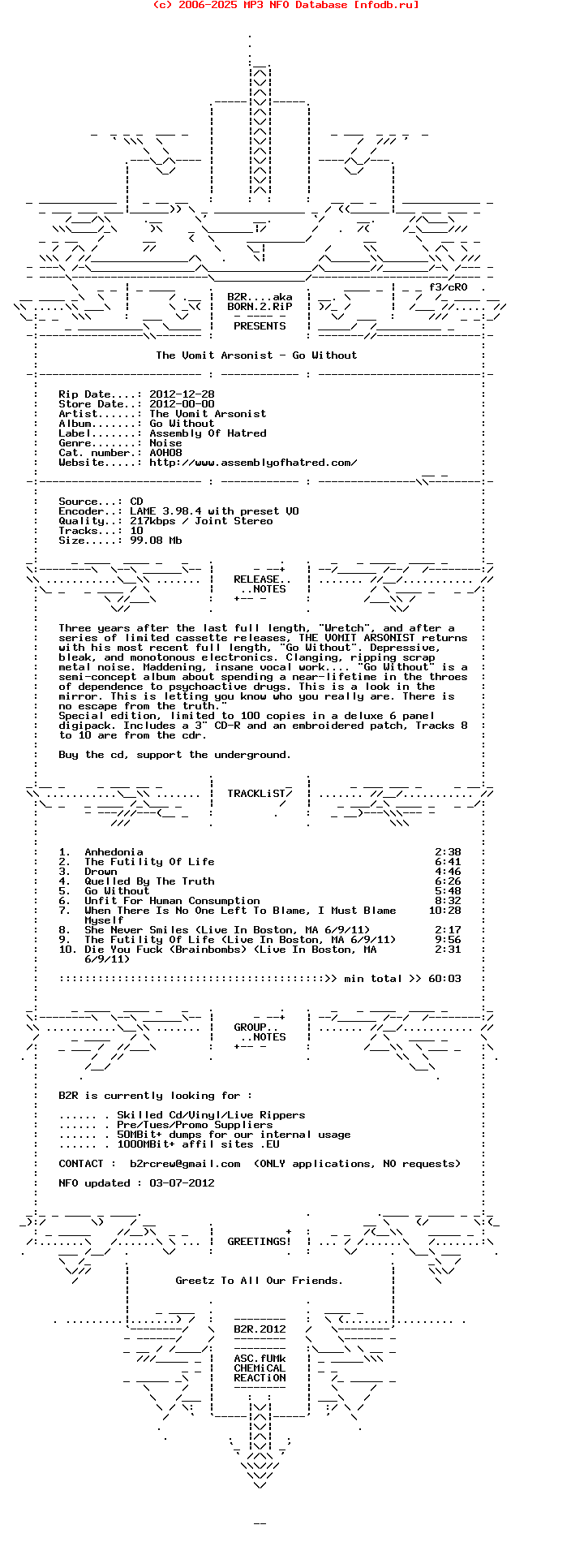 The_Vomit_Arsonist-Go_Without-2012