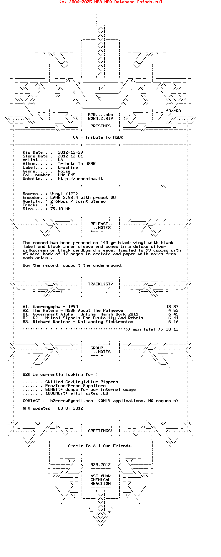 VA-Tribute_To_Msbr-Lp-2012