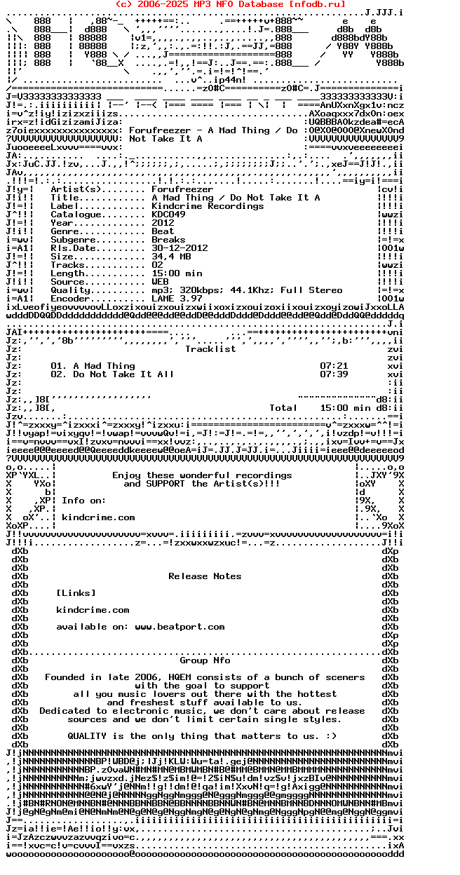Forufreezer_-_A_Mad_Thing__Do_Not_Take_It_A-(KDC049)-WEB-2012-HQEM