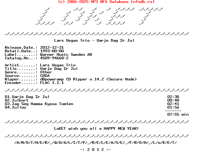 Lars_Vegas_Trio-Varje_Dag_Ar_Jul-SE-CDM-FLAC-1993