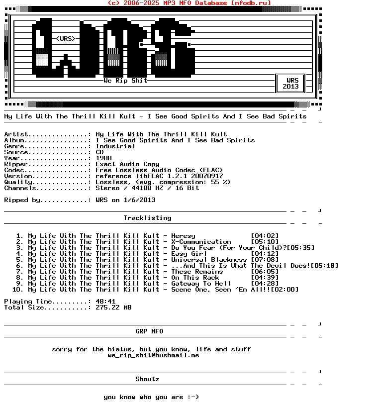 My_Life_With_The_Thrill_Kill_Kult-I_See_Good_Spirits_And_I_See_Bad_Spirits-CD-FLAC-1988-Wrs