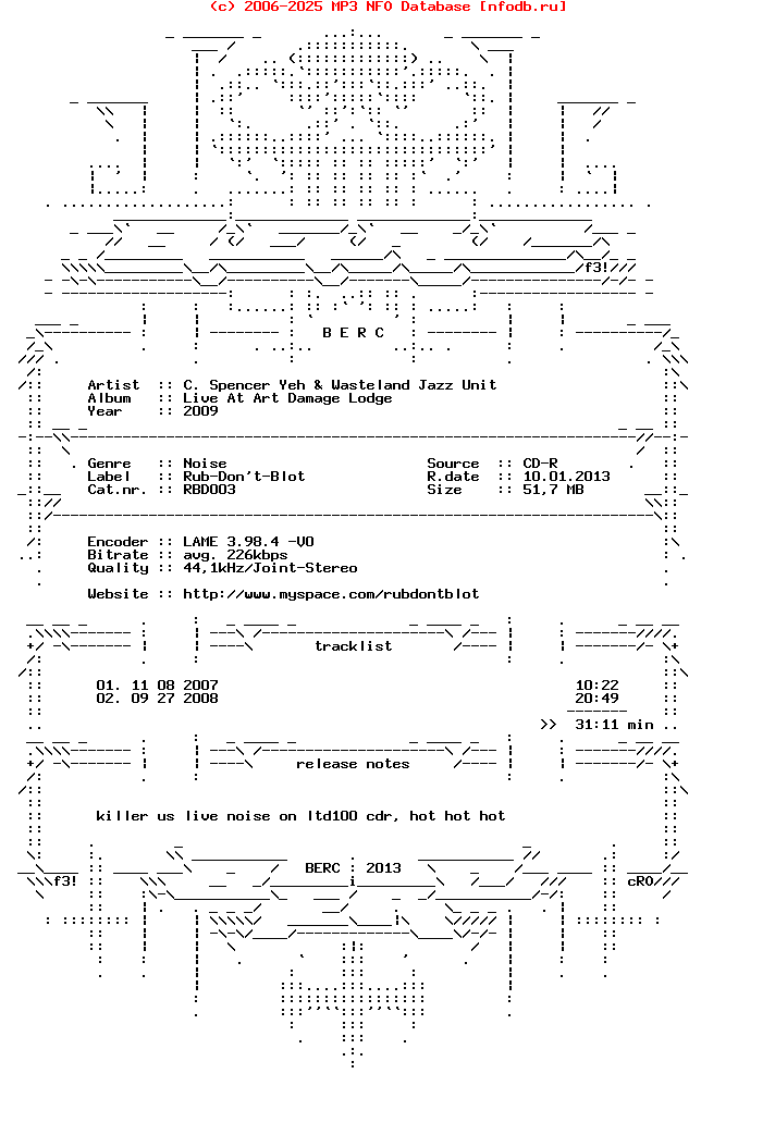 C._Spencer_Yeh_And_Wasteland_Jazz_Unit-Live_At_Art_Damage_Lodge-CDR-2009-BERC