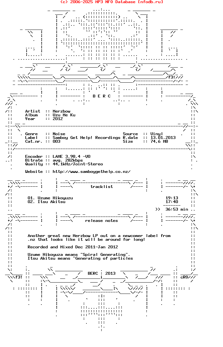 Merzbow-Uzu_Me_Ku-Lp-2012-BERC