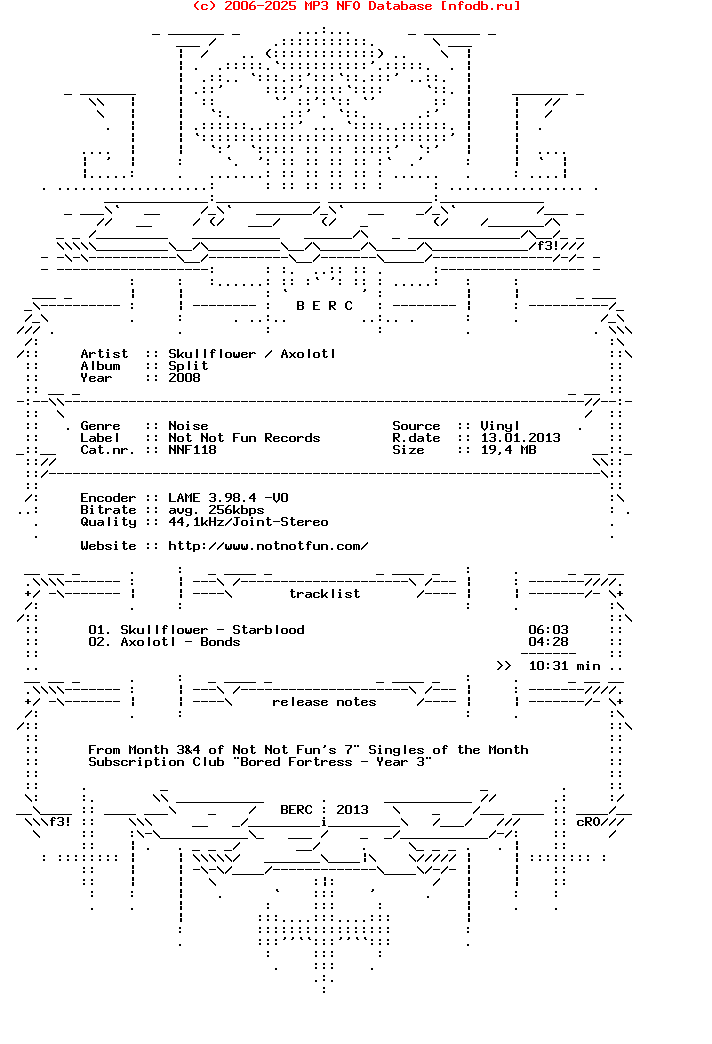 Skullflower-Axolotl--Split-Vinyl-EP-2008-BERC