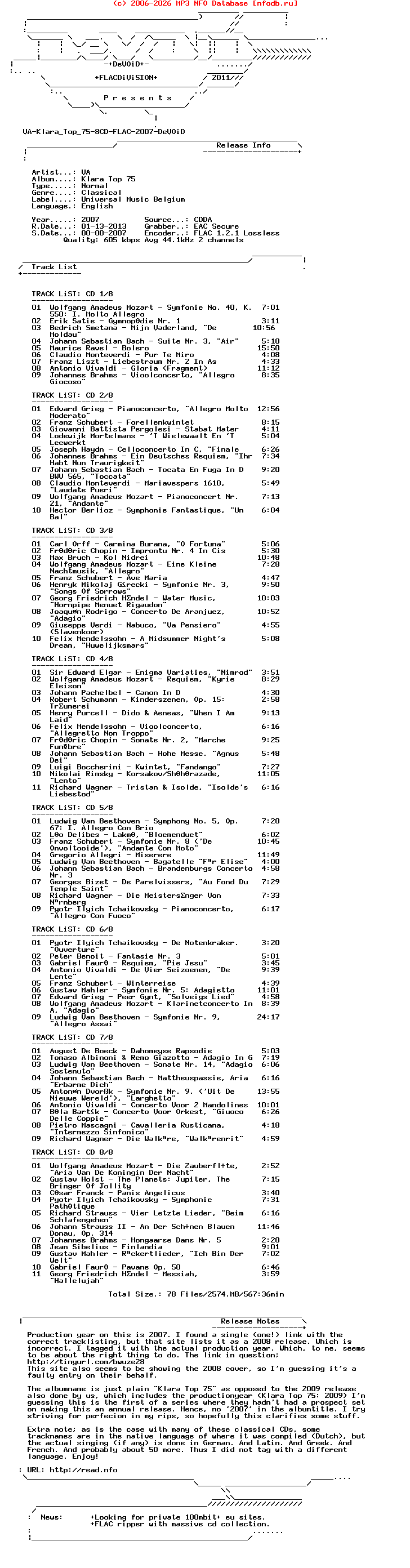 VA-Klara_Top_75-8CD-FLAC-2007