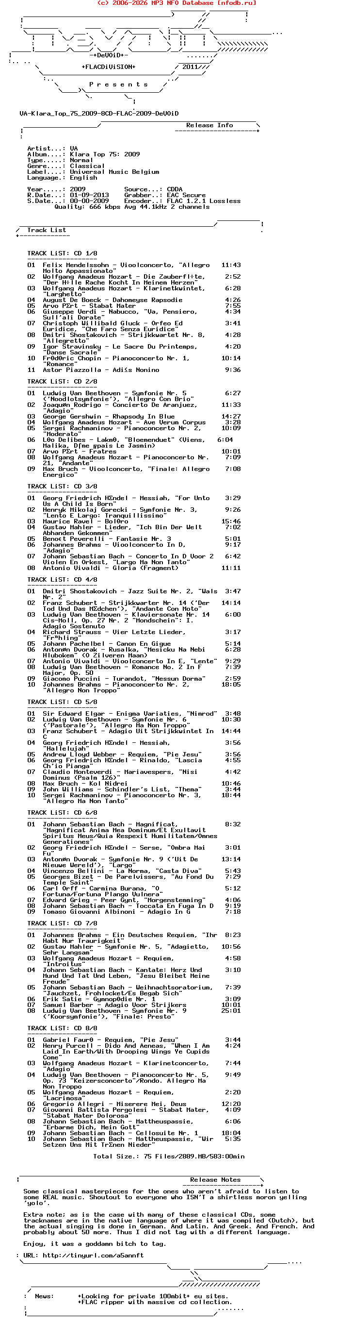 VA-Klara_Top_75_2009-8CD-FLAC-2009