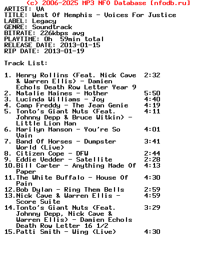 VA-West_Of_Memphis-Voices_For_Justice-(OST)-2013