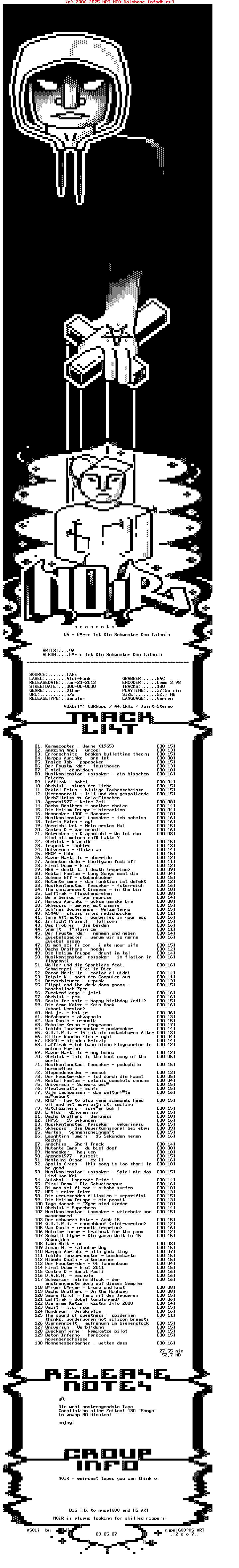 VA-Kuerze_Ist_Die_Schwester_Des_Talents-Tape-DE-2011-NOiR