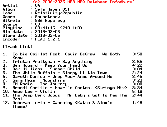 VA-Safe_Haven-Ost-CD-FLAC-2013