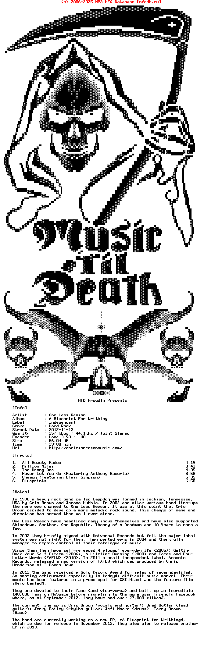 One_Less_Reason-A_Blueprint_For_Writhing-(EP)-2012