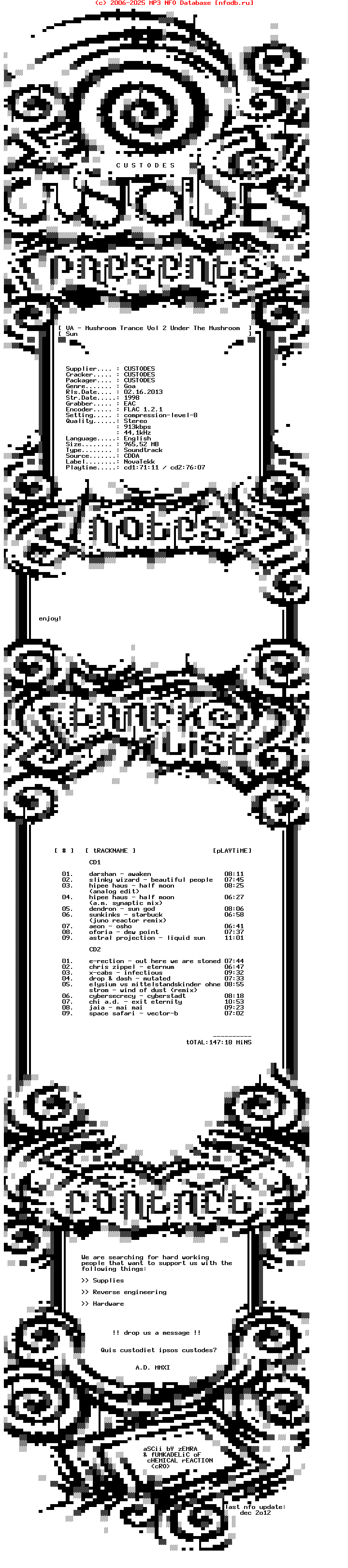 VA-Mushroom_Trance_Vol_2_Under_The_Mushroom_Sun-2CD-FLAC-1998-CUSTODES