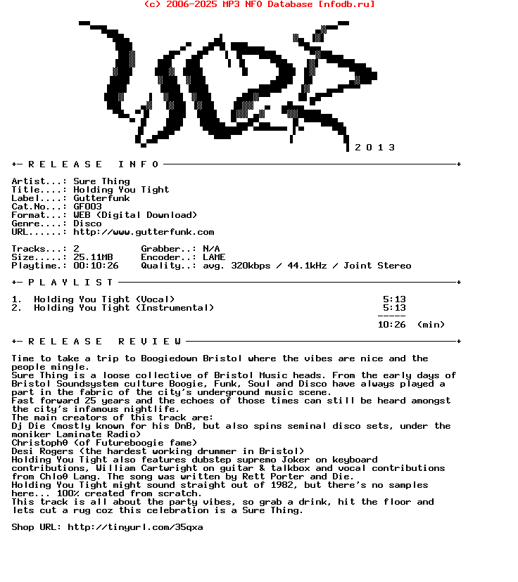 Sure_Thing-Holding_You_Tight-(GF003)-WEB-2012