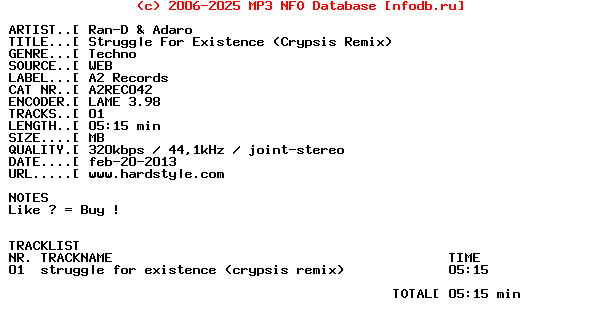 Ran-D_And_Adaro_-_Struggle_For_Existence_(CRYPSIS_REMIX)-(A2REC042)-WEB-2013