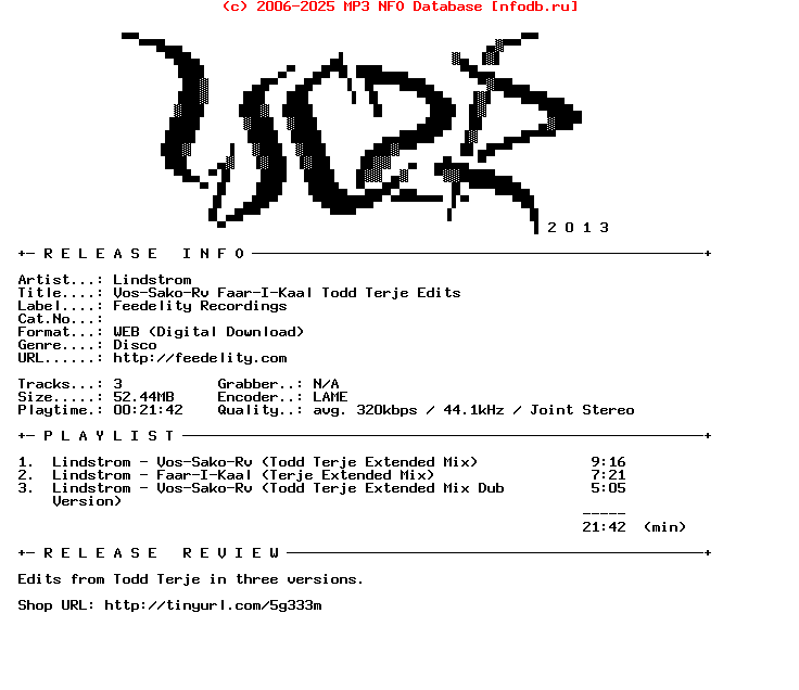 Lindstrom-Vos-Sako-Rv__Faar-I-Kaal__Todd_Terje_Edits-WEB-2013