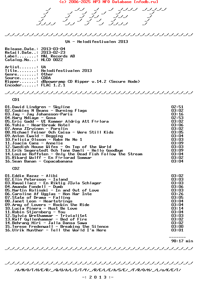 VA-Melodifestivalen_2013-2CD-FLAC-2013
