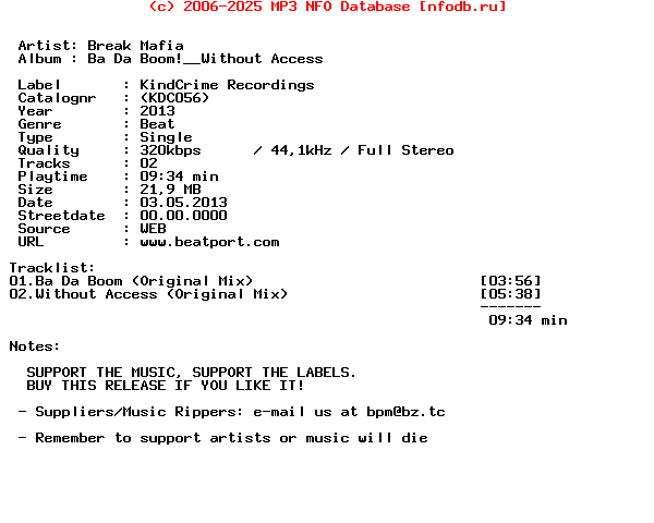 Break_Mafia-Ba_Da_Boom__Without_Access-(KDC056)-WEB-2013