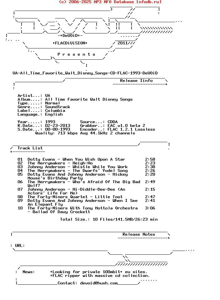 VA-All_Time_Favorite_Walt_Disney_Songs-CD-FLAC-1993