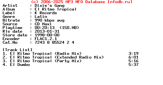 Dixies_Gang-El_Ritmo_Tropical-ES-CDM-1998