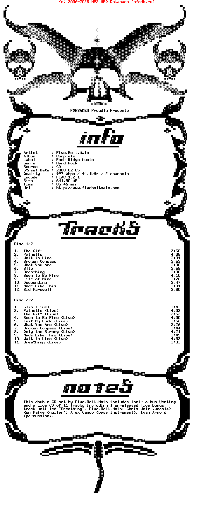 Five.Bolt.Main-Complete-2CD-FLAC-2008