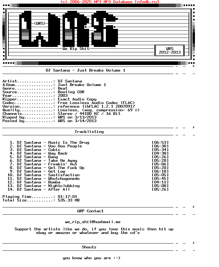 Dj_Santana-Just_Breaks_V01-Bootleg-CDR-FLAC-2003-Wrs