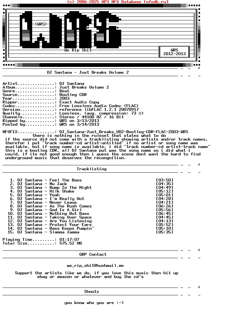 Dj_Santana-Just_Breaks_V02-Nfofix-Bootleg-CDR-FLAC-2003-Wrs