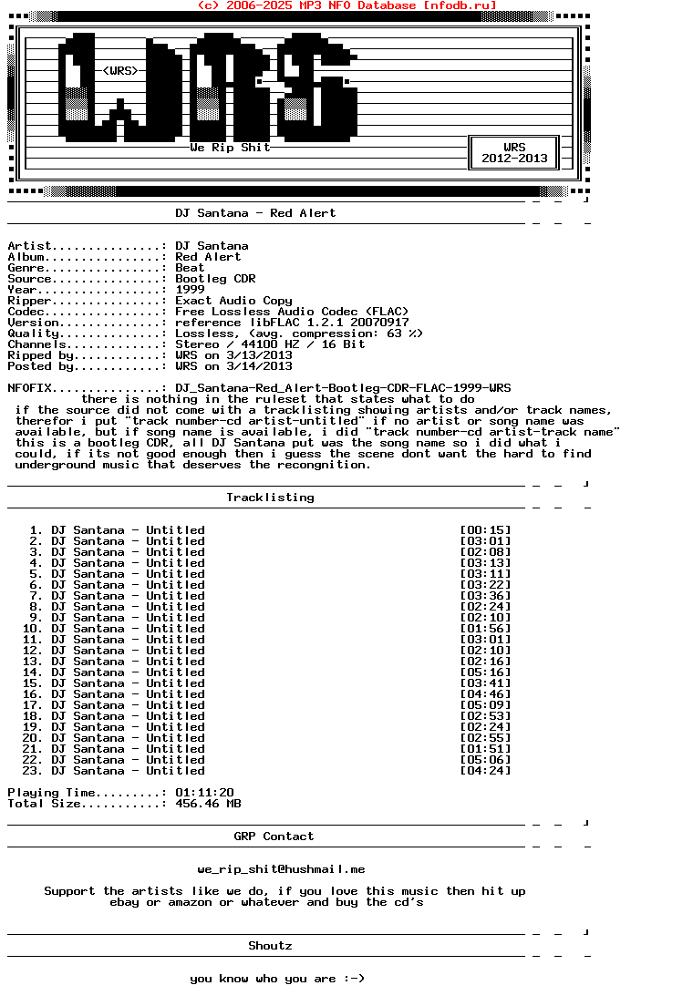 Dj_Santana-Red_Alert-Nfofix-Bootleg-CDR-FLAC-1999-Wrs