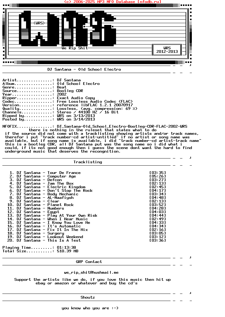 Dj_Santana-Old_School_Electro-Nfofix-Bootleg-CDR-FLAC-2002-Wrs