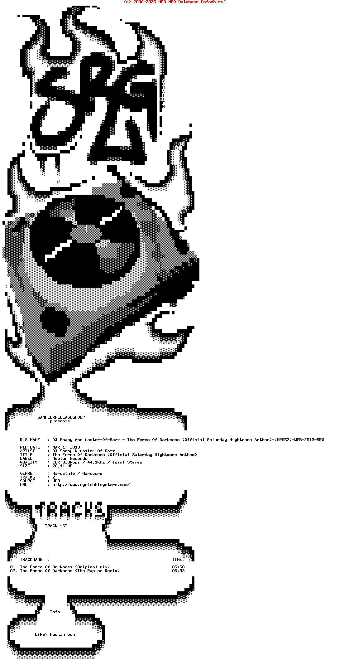 Dj_Snapy_And_Master-Of-Bazz_-_The_Force_Of_Darkness_(OFFICIAL_SATURDAY_NIGHTMARE_ANTHEM)-(NR052)-WEB-2013-SRG