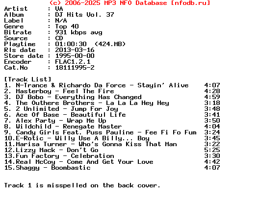 VA-Dj_Hits_Vol._37-Bootleg-CD-1995