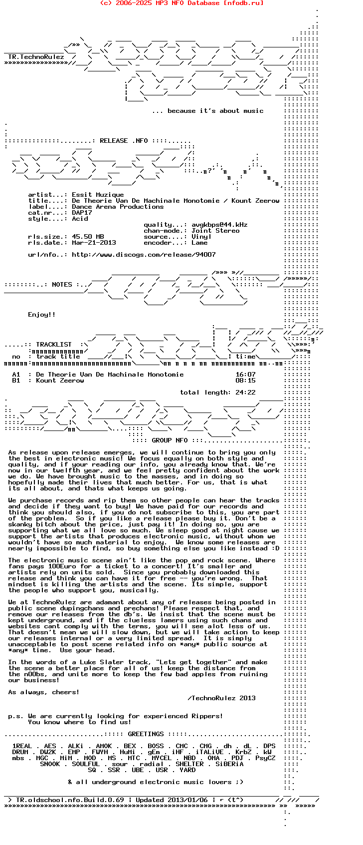 Essit_Muzique_-_De_Theorie_Van_De_Machinale_Monotomie___Kount_Zeerow_(DAP17)-Vinyl-1996-TR