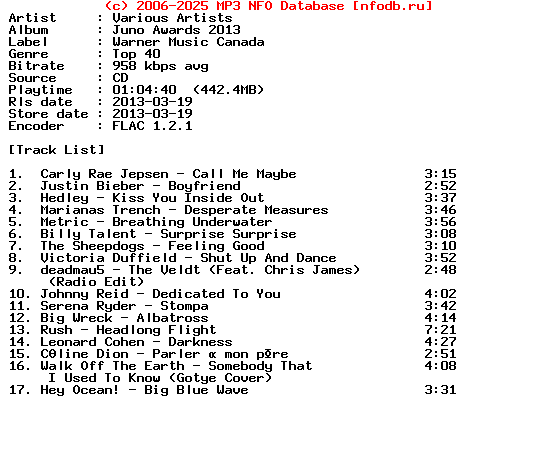 VA-Juno_Awards_2013-CD-FLAC-2013