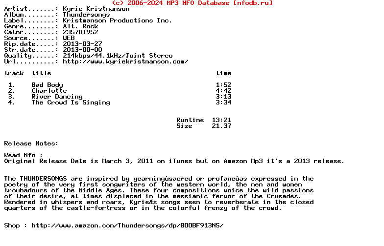 Kyrie_Kristmanson-Thundersongs-2013