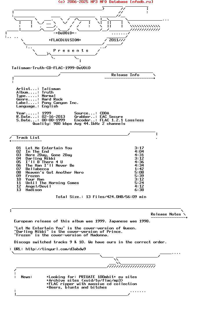 Talisman-Truth-CD-FLAC-1999