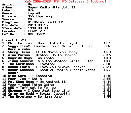 VA-Super_Radio_Hits_Vol._11-Bootleg-CD-1998