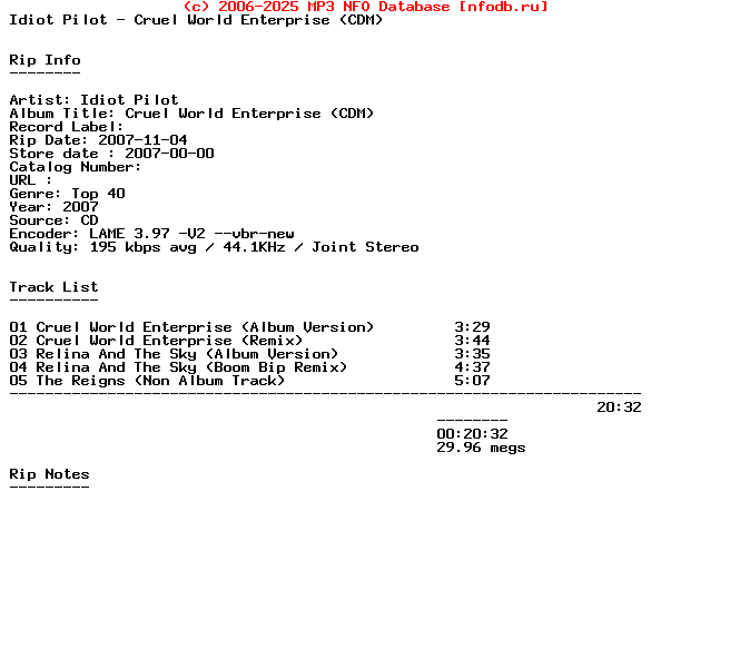 Idiot_Pilot-Cruel_World_Enterprise_(CDM)-2007