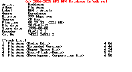 Haddaway-Fly_Away-CDM-1995