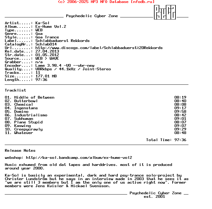 Ka-Sol_-_Ex_-_Hume_Vol.2-(SCHLAB014)-WEB-2012-PsyCZ