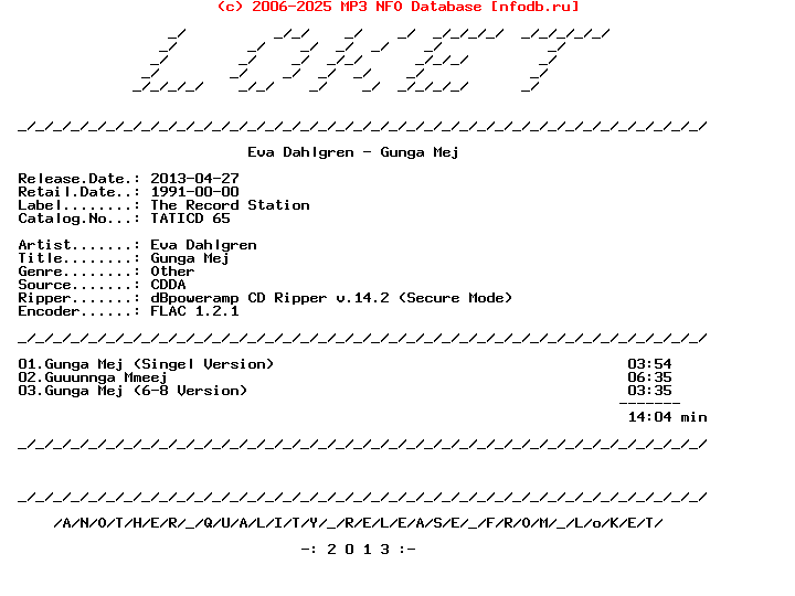 Eva_Dahlgren-Gunga_Mej-SE-CDM-FLAC-1991