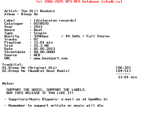 The_Hill_Rockers-Bleep_Me-Dstr070-WEB-2013
